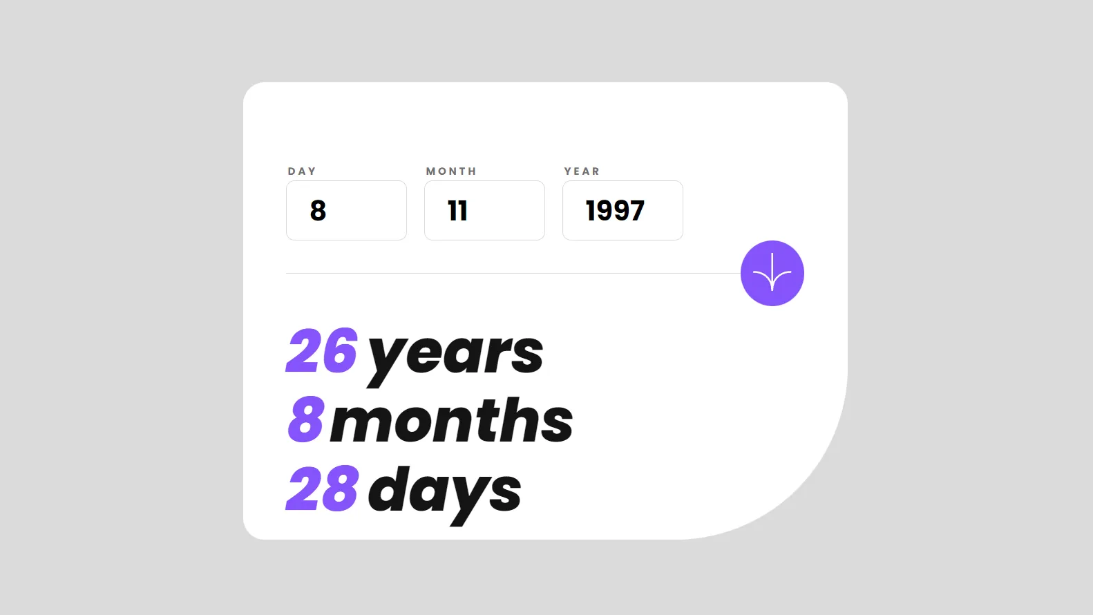 calculadora de edad (Frontend Mentor)