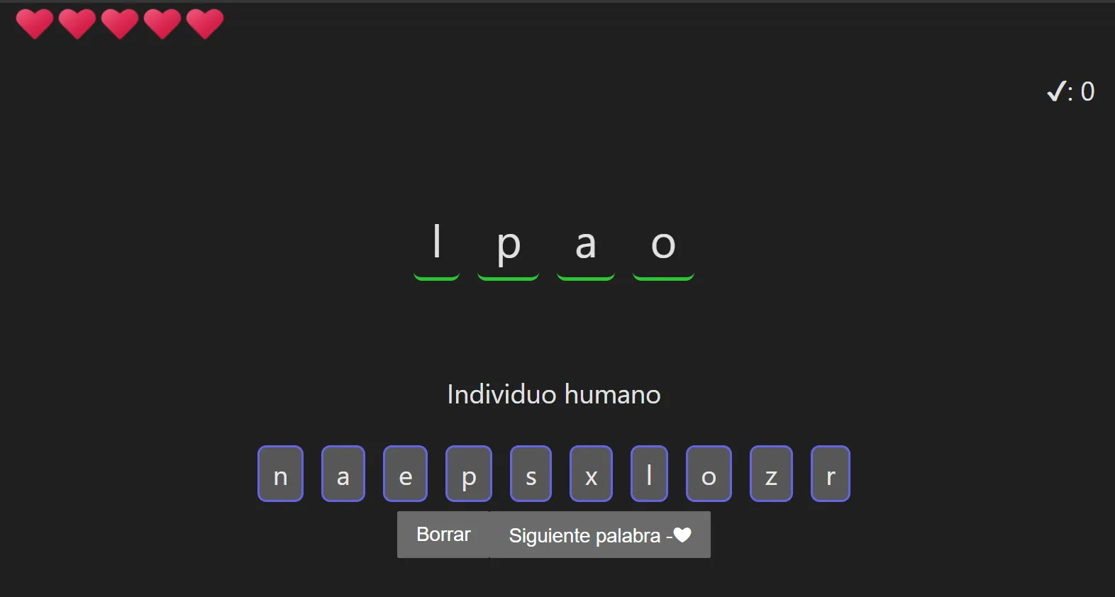juego de adivinar palabras